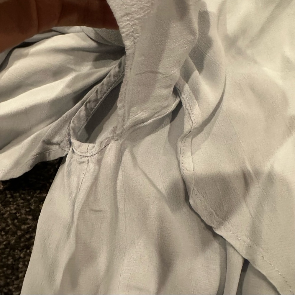Light Blue Ruffle Women's Top - Picture 9 of 16